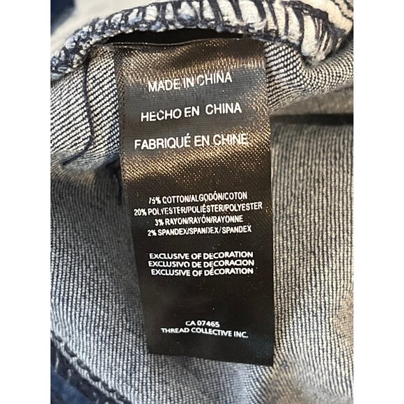 Bebe Shorts Womens Sz 30 Medium Blue Jean Stretch Denim High Rise Bermuda Casual - Picture 11 of 12